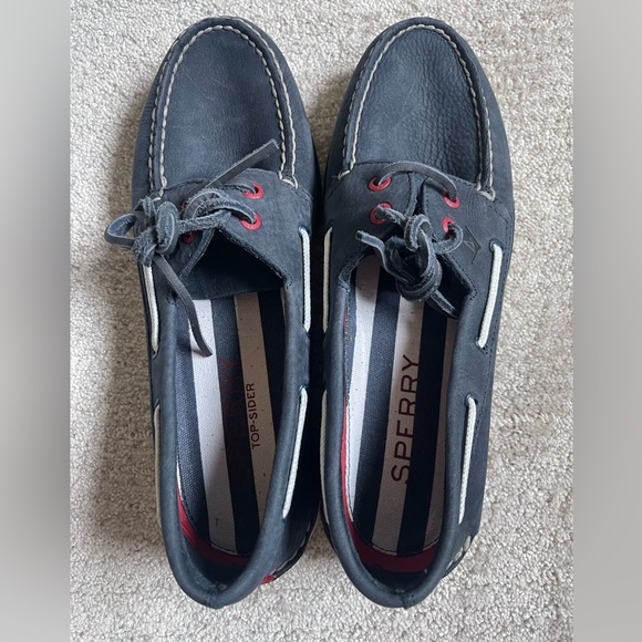 Sperry’s Top-Sider Navy Blue Suede Boat Shoes Men’s Size 8 - Picture 3 of 5